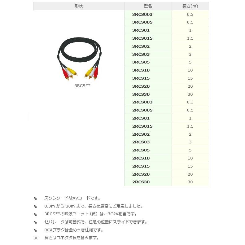 【P】 カナレ電気 CANARE 2RCS05 5m AVケーブル ビデオケーブル RCAオス-RCAオス 赤白 [CNR001754]｜k-material｜02