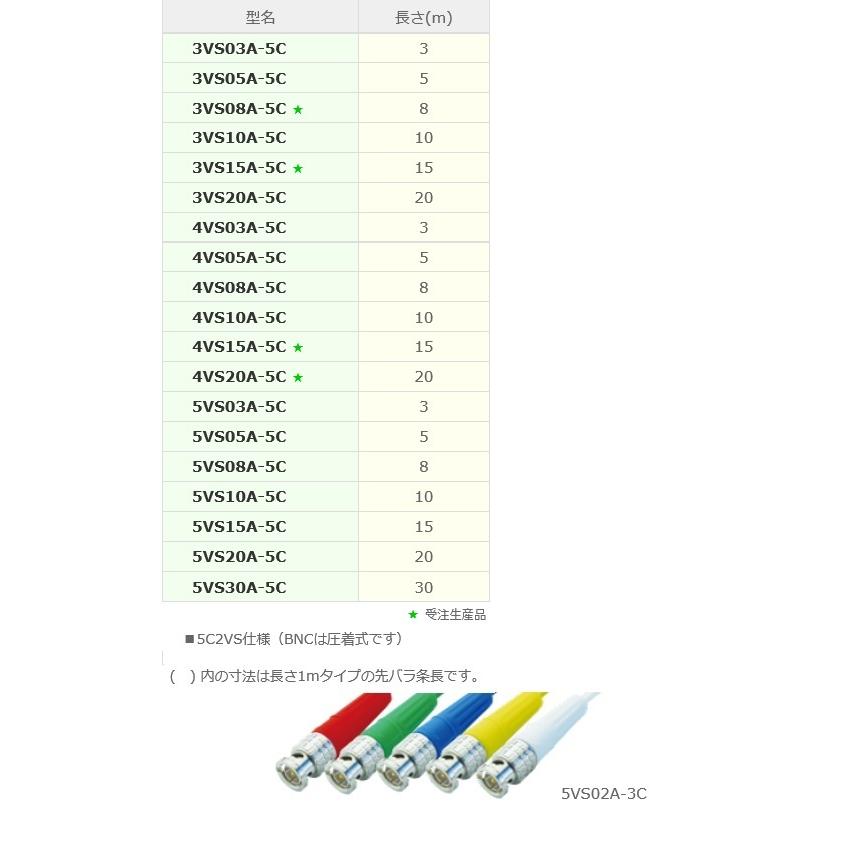 カナレ電気 CANARE 5VS30A-5C 30m BNCマルチケーブル 5ch 圧着式 5C