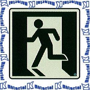 エルティーアイ LTI 超高輝度蓄光 消防認定誘導標識 A級 ASN815 避難口用 200x200mm [YAC250]