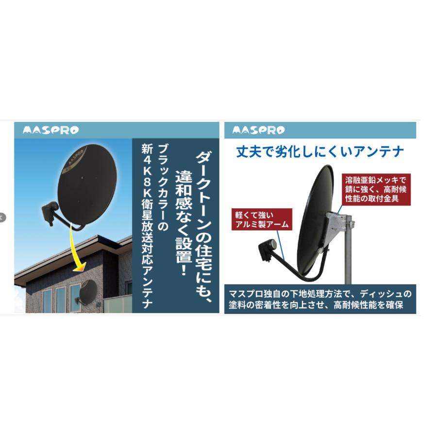 マスプロ　BSアンテナ　ブラック BS・110°CSアンテナ BC45RL(BK) | マスプロ電工
