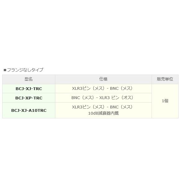 カナレ電気 CANARE BCJ-XJ-TRC 110Ω-75Ωインピーダンス変換器 XLR3メス