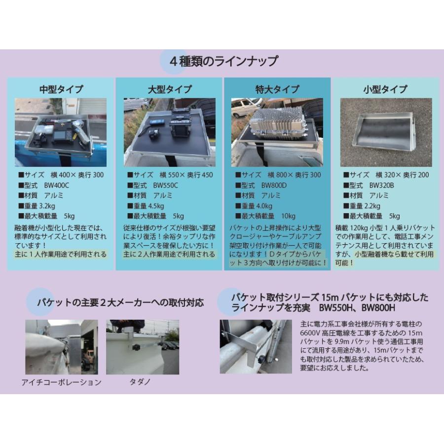 親和精密 バケット取付作業台 550×450 大型タイプ BW550C [SIW000003] |  | 02