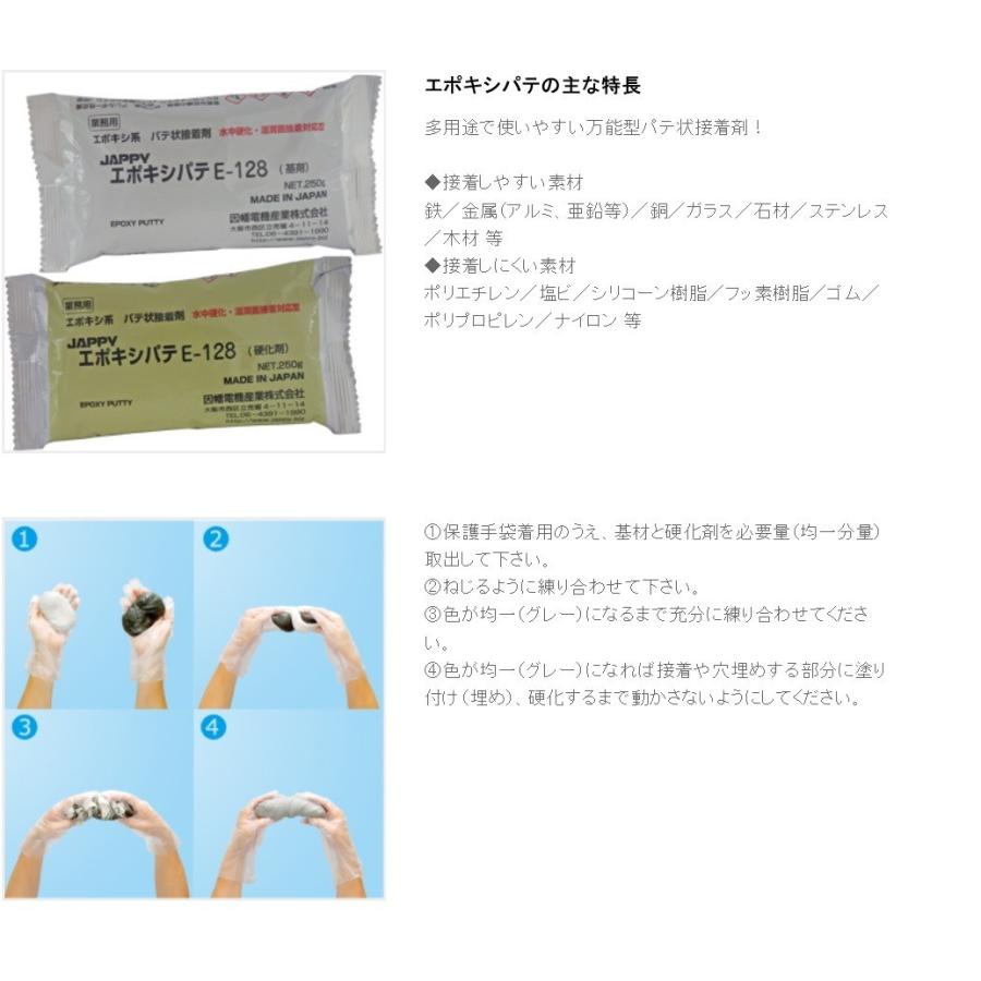 P】ジャッピー JAPPY 因幡電機産業 E-128 10組 エポキシパテ