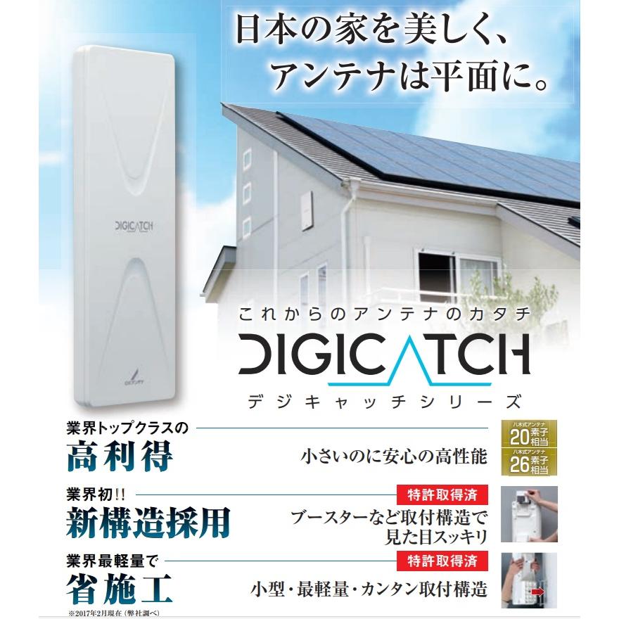DXアンテナ 平面UHFアンテナ デジキャッチ 20素子相当 ブラック