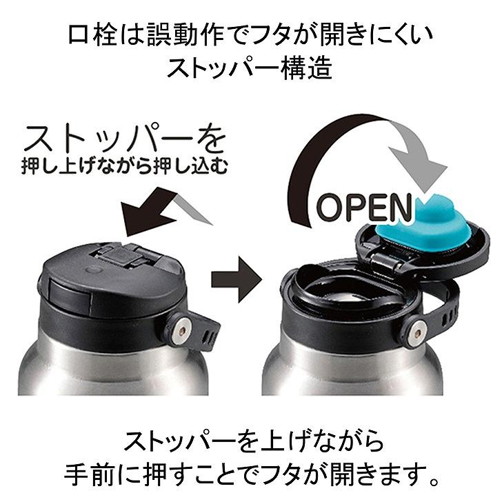 CAPTAIN STAG ◎ パール金属 HDワンタッチボトル1000 ブラック CAPTAIN STAG ◎ パール金属 HDワンタッチボトル1000 ブラック