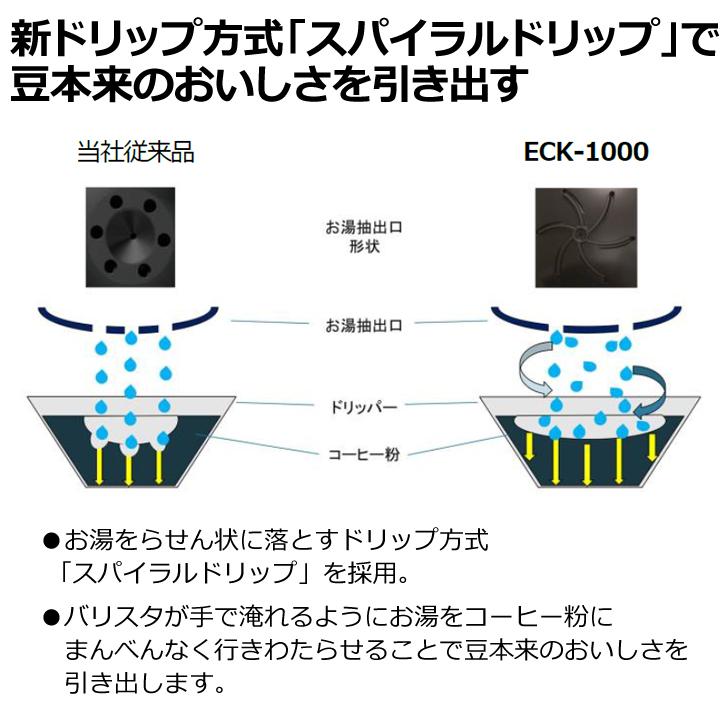 サーモス 真空断熱ポットコーヒーメーカー ECK-1000 WH ホワイト THERMOS 1000ml タッチパネル ドリップ 保温ポット ステンレス 省エネ｜k-mori｜03