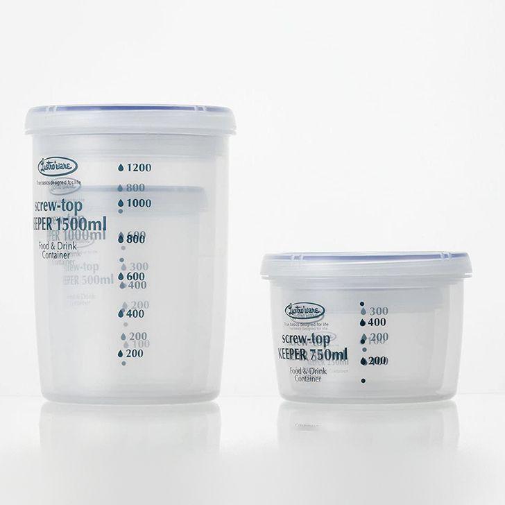 保存容器 岩崎工業 スクリュートップキーパー 1200 浅型 1200ml B-2273