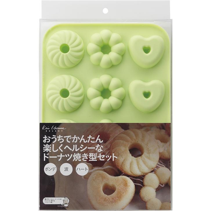 貝印 KHS プチドーナツアソート ポンデ、波、ハート 000DL6248 焼き型