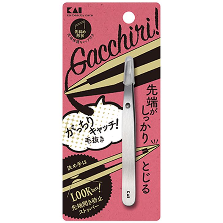 貝印 □ がっちりキャッチ毛抜き（シルバー） 000KQ3215 ピンセット
