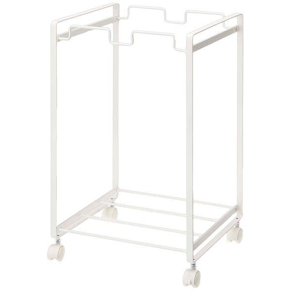 ゴミ箱 ◎☆ 山崎実業 分別ダストワゴン タワー 2分別 ホワイト KT-TW