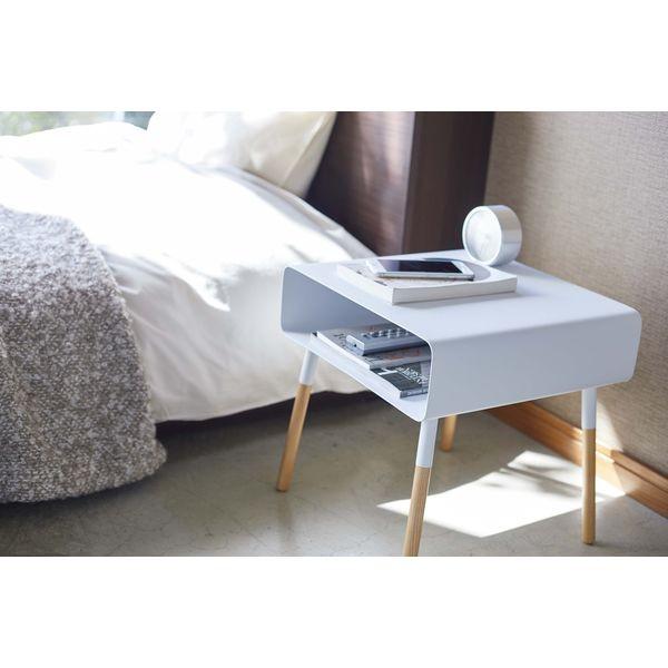 テーブル ◎☆ 山崎実業 ローサイドテーブル プレーン ホワイト 4229