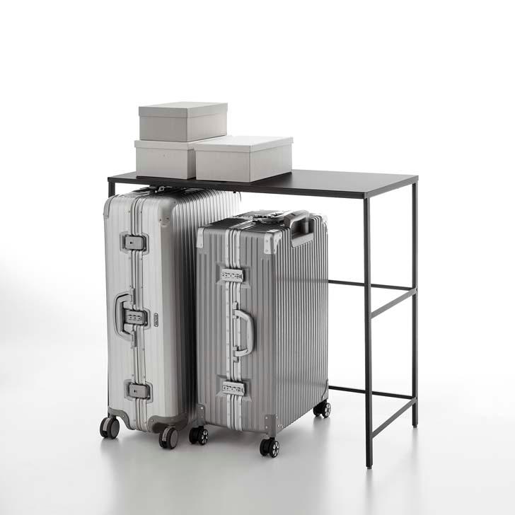 tower ◎☆ 山崎実業 伸縮キャリーケース上ラック タワー ブラック