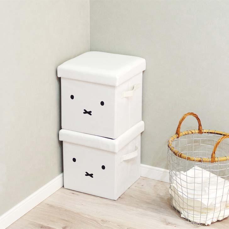 オカトー ◎☆ miffy 収納できるスツール 顔だけミッフィー/ホワイト