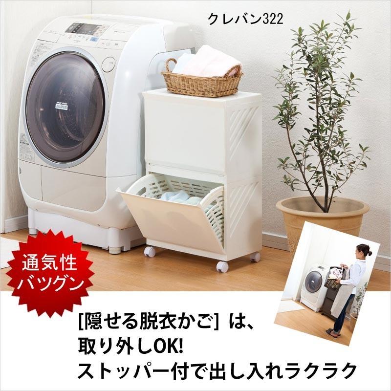ランドリー収納 平和工業 クレバン322 ランドリーボックス2段