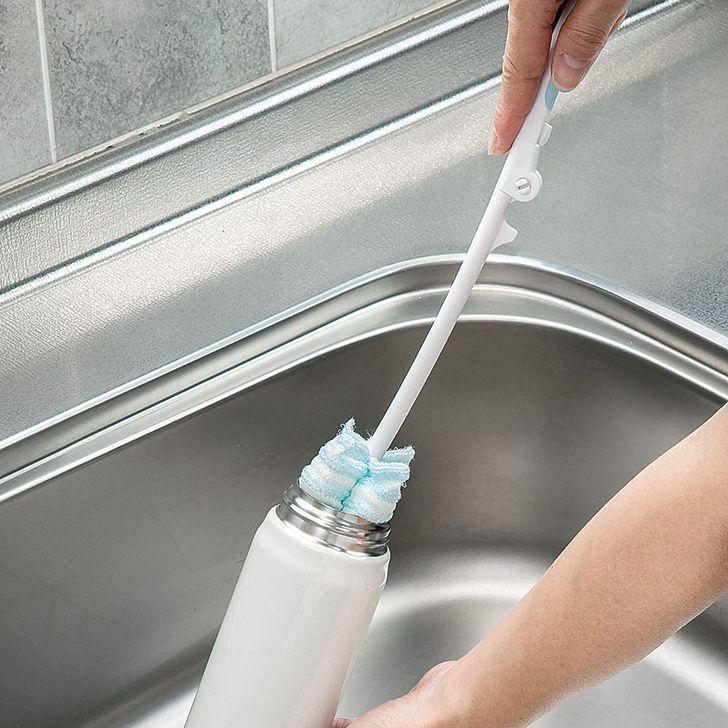 まめいた 泡立つボトル洗い キッチン クリーナー 水筒 ブラシ ボトル