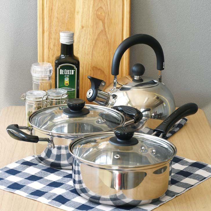 PEARL LIFE ○○ パール金属 ステンレス製ガラス蓋付両手鍋 18cm H