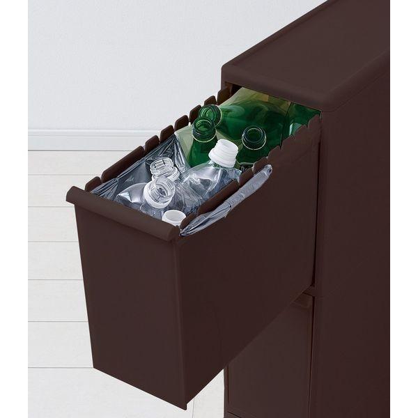 ゴミ箱 吉川国工業所 分別引出しステーション ワイド3段 ブラウン BW-3