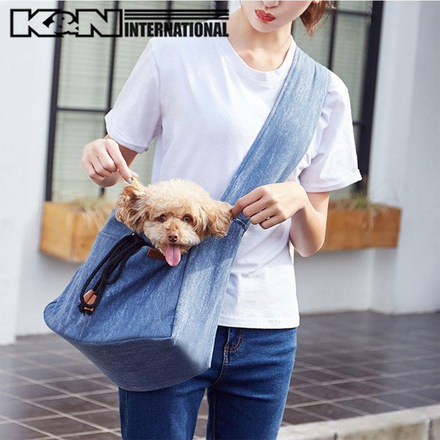 デニム スリング バッグ チェック ハーネス リード Set 犬 ペット 小型犬 お出かけお買い得セット 抱っこ ひも 飛び出し防止フック付き 春夏秋冬モデル Set K N International 通販 Yahoo ショッピング