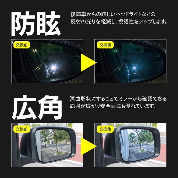 ブルーミラー 撥水仕様 ホンダ ヴェゼル RV型 BSM付き車両用 防眩 広角 レンズ交換タイプ｜k-o-shop｜07