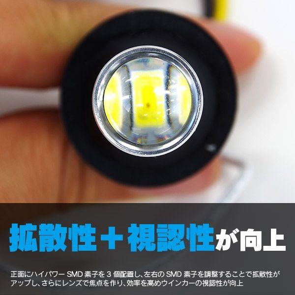 オデッセイ RB1/2 H15.10〜H18.3 ツインカラー ウインカーポジション ウィポジ 21SMD ホワイト/アンバー 切り替え T20 ラバーソケット｜k-o-shop｜02