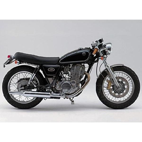 DAYTONA デイトナ 95126 SR400 スリップオンキャブトンタイプマフラー[クロームメッキ]