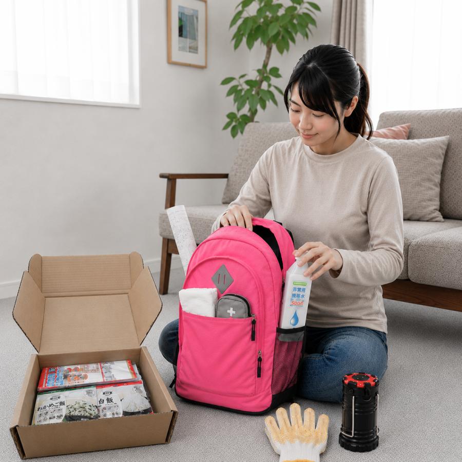 防災セット 防災グッズ 24点女性防災基本セット 女性用 水に強い 撥水