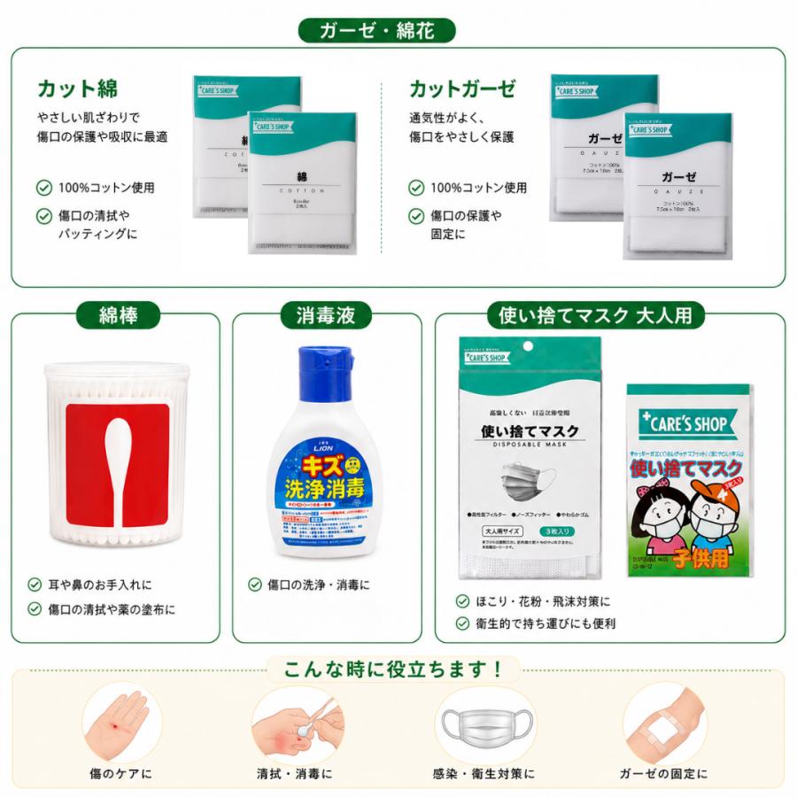 救急セット 応急手当 救急基本セット20点 白箱 持運びに楽な軽い救急箱