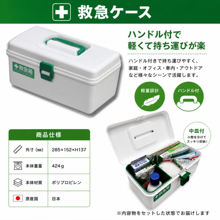 救急セット 応急手当 救急基本セット20点 白箱 持運びに楽な軽い救急箱