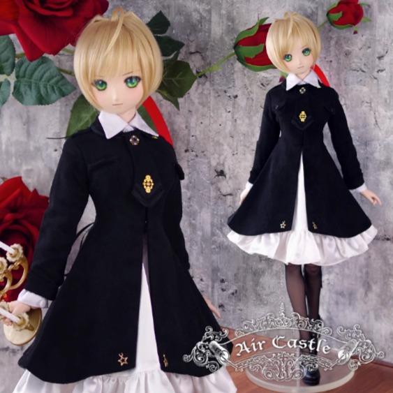 AirCastle 1/3ドール DD ドール服 セット フリル コート ドレス 