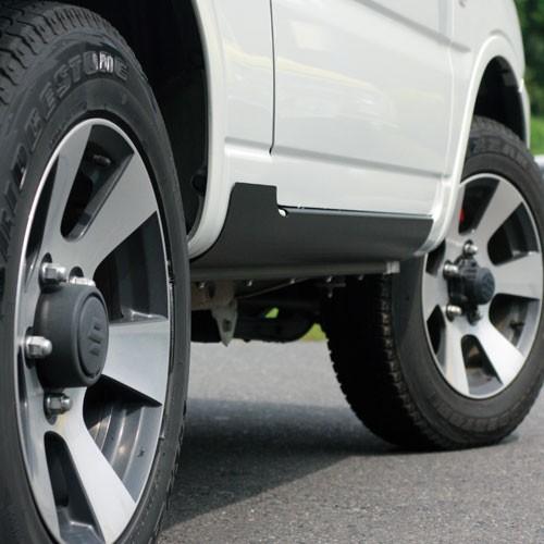 ジムニー サイドシルパネル・ブラックスチール 穴あけ不要タイプ JB23