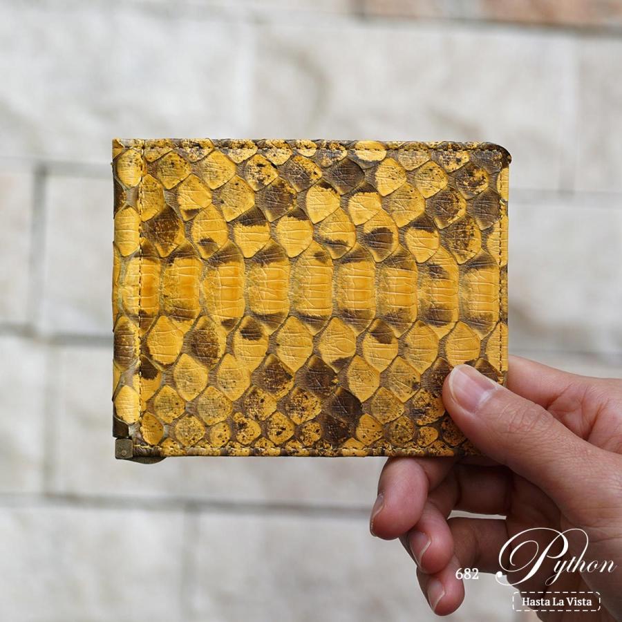 本革 マネークリップ パイソン革 ヘビ 蛇 メンズ 日本製 おしゃれ 薄い