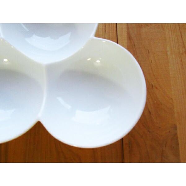 三つ仕切り皿 トリフル 19.8cm A級品 日本製 美濃焼 陶器 洋食器 白い