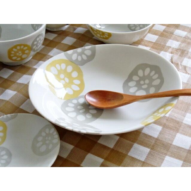 超軽量 軽々 カレー皿 23cm 日本製 美濃焼 黄レンコン パスタ皿