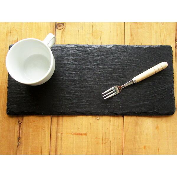 スレートプレート 35cm 長角 長方形 黒い食器 石 フラット 平 大皿
