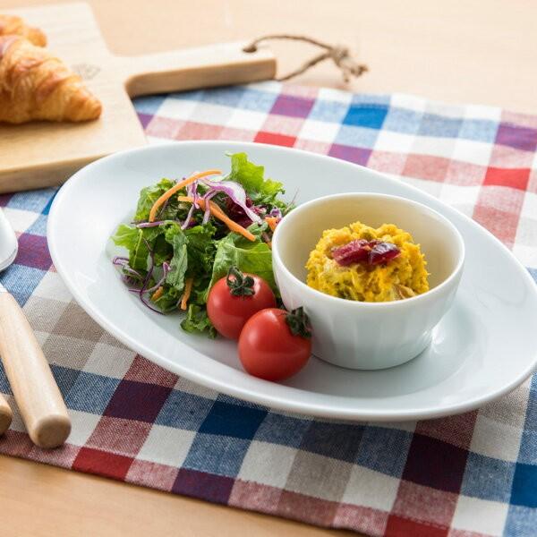 洋食器 オーバル リム 中皿 23cm 白い食器 楕円皿 日本製 美濃焼