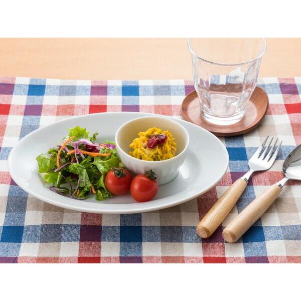 洋食器 オーバル リム 中皿 23cm 白い食器 楕円皿 日本製 美濃焼