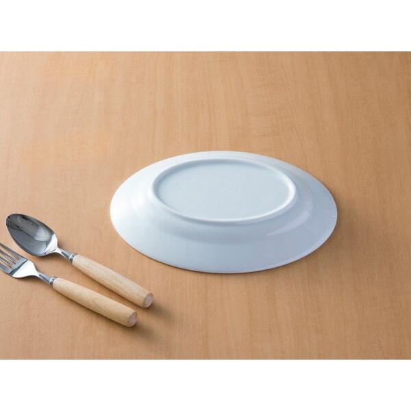 洋食器 オーバル リム 中皿 23cm 白い食器 楕円皿 日本製 美濃焼