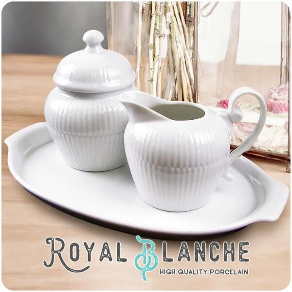 Royal Blanche シュガーポット＆ミルクピッチャー 3点セット 日本製