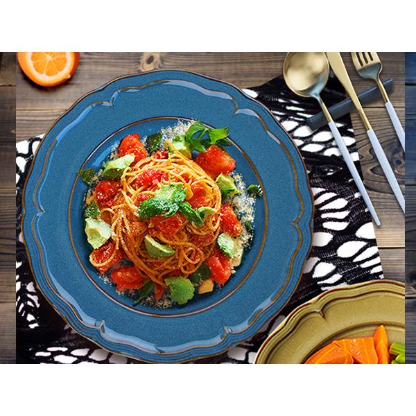 4色から選べます 大皿 25cm クリスタ リム ディナー皿 プレート 大きい