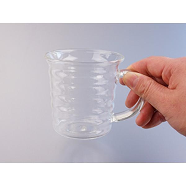 耐熱ガラス マグカップ 270cc コップ グラス カフェ風 オシャレ 軽い ボーダー かるい 電子レンジ可 耐熱 温度1度 ロクロ目 直火不可 1335 K Sキッチンヤフー店 通販 Yahoo ショッピング