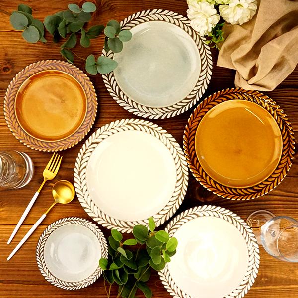 大皿 23.7cm おしゃれ かわいい ディナープレート ワンプレート