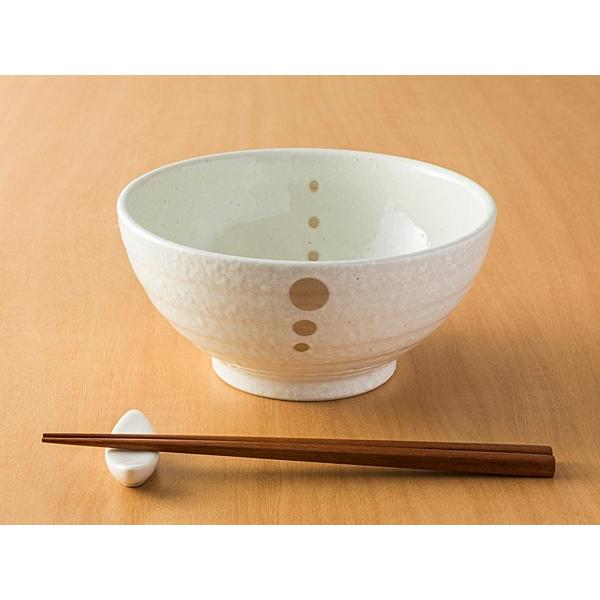 和食器 ドット丼ぶり 白 19cm 1200ml 日本製 美濃焼 陶器 中鉢
