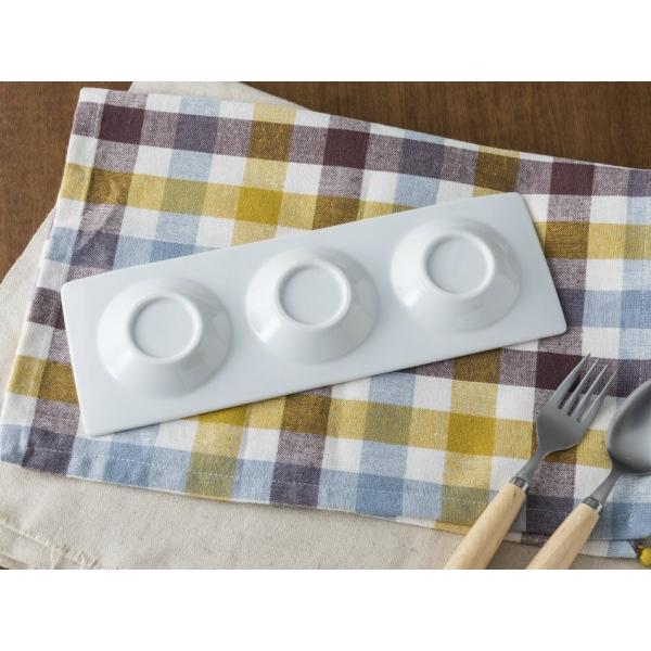 三つ仕切りプレート 26.7cm 中皿 日本製 美濃焼 陶器 洋食器 白い食器