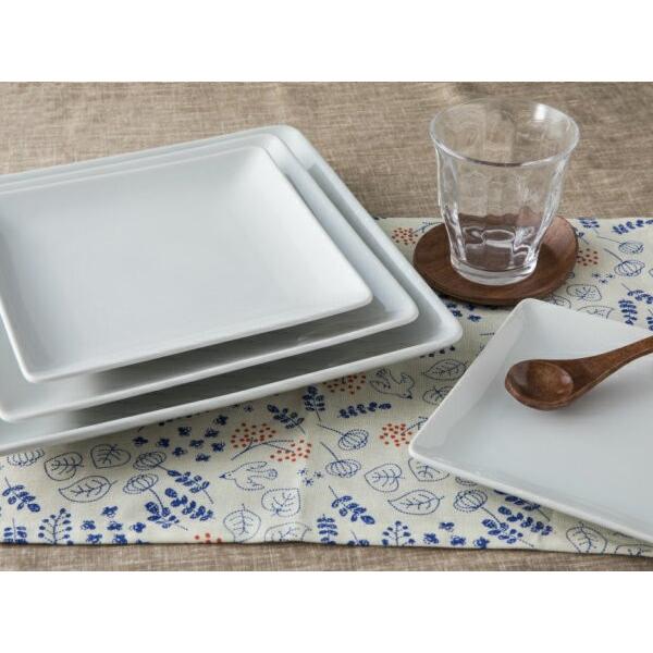 角皿 正方形 28.9cm 日本製 洋食器 白い食器 カネスズ kanesuzu マルチ