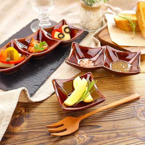 スクエアミニボウル アメ色 6.9cm conti アウトレット込 日本製 美濃焼