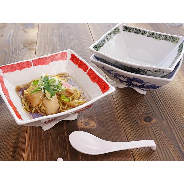 選べる3色 四角い ラーメン丼ぶり 1400cc 日本製 美濃焼 陶器 中華食器
