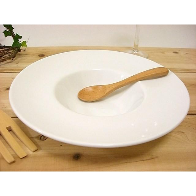 A級品 ひそかに流行りの幅広リムスープ皿 24cm白い食器 マジェスタ（超