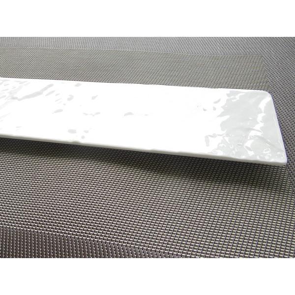 盛れる器」METEOR 36cm スレンダープレート 白い食器 白磁 長方形