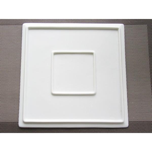 盛れる器」 METEOR 23cm スクエアプレート 白い食器 白磁 正方形