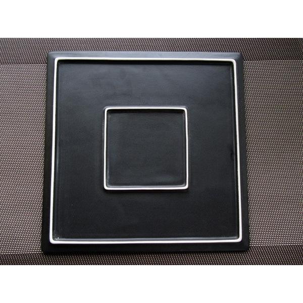 盛れる器」 METEOR 23cm スクエアプレート 黒い食器 黒マット 正方形